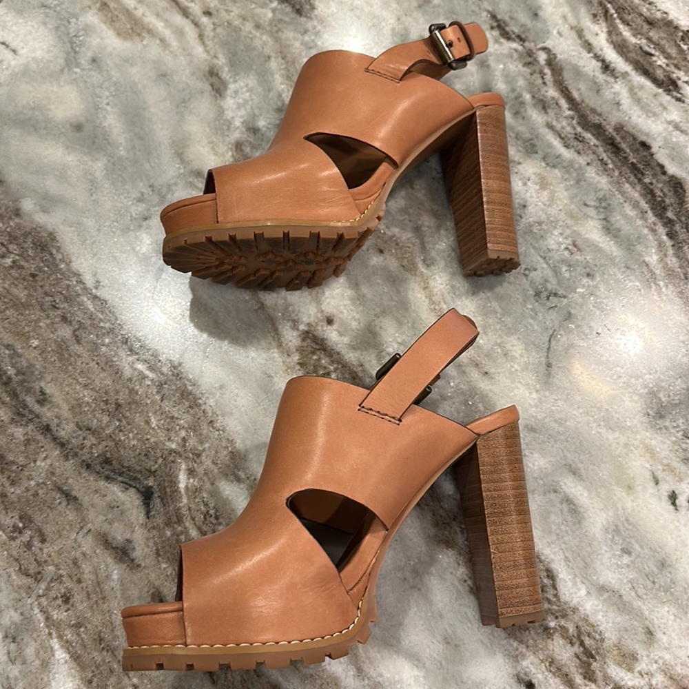 See by Chloe tan leather platform sandals - Picture 9 of 11